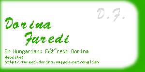 dorina furedi business card